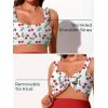 imageSummer Mae Ribbed Maternity Bikini Swimsuit for Women High Waisted TwoPiece Bathing Suit Crop Top Pregnancy SwimwearCutie Cherry
