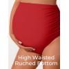 imageSummer Mae Ribbed Maternity Bikini Swimsuit for Women High Waisted TwoPiece Bathing Suit Crop Top Pregnancy SwimwearCutie Cherry