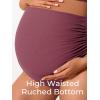 imageSummer Mae Ribbed Maternity Bikini Swimsuit for Women High Waisted TwoPiece Bathing Suit Crop Top Pregnancy SwimwearMarsala