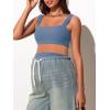 imageSummer Mae Ribbed Maternity Bikini Swimsuit for Women High Waisted TwoPiece Bathing Suit Crop Top Pregnancy SwimwearTropical Blue
