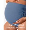 imageSummer Mae Ribbed Maternity Bikini Swimsuit for Women High Waisted TwoPiece Bathing Suit Crop Top Pregnancy SwimwearTropical Blue