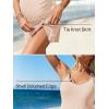 imageSummer Mae Ribbed Maternity One Piece Swim Dress Pregnancy Swimsuit with Builtin Bottom Swimwear Tie Knot Skirt Bathing SuitBeige