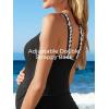 imageSummer Mae Ribbed Maternity One Piece Swim Dress Pregnancy Swimsuit with Builtin Bottom Swimwear Tie Knot Skirt Bathing SuitDark