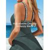 imageSummer Mae Ribbed Maternity One Piece Swim Dress Pregnancy Swimsuit with Builtin Bottom Swimwear Tie Knot Skirt Bathing SuitOlive