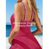 imageSummer Mae Ribbed Maternity One Piece Swim Dress Pregnancy Swimsuit with Builtin Bottom Swimwear Tie Knot Skirt Bathing SuitPink