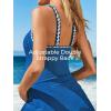 imageSummer Mae Ribbed Maternity One Piece Swim Dress Pregnancy Swimsuit with Builtin Bottom Swimwear Tie Knot Skirt Bathing SuitSkyblue