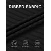 imageSummer Mae Ribbed Maternity Swimsuit One Piece Buttons Pregnancy Bathing Suit Ruched Side Drawstring SwimwearBlack