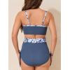 imageSummer Mae Ribbed Maternity Swimsuit TwoPiece Wrap Bikini Color Block Pregnancy Bathing Suit High Waisted Ruched SwimwearDewdrop Blooms