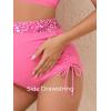 imageSummer Mae Ribbed Maternity Swimsuit TwoPiece Wrap Bikini Color Block Pregnancy Bathing Suit High Waisted Ruched SwimwearRose Pink Paisley