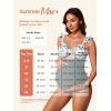 imageSummer Mae Ruffle Maternity Swimsuit Cutout One Piece Pregnancy Bathing Suit Tie Knot Ruched SwimwearBlack