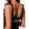 imageSummer Mae Ruffle Sleeves Maternity Swimsuit One Piece VNeck Pregnancy Bathing Suits Wrap Tie Side Ruched Swimwear for WomenBlack