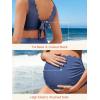 imageSummer Mae Scalloped Maternity Swimsuits for Women High Waist Bathing Suit Pregnancy TwoPiece Bikini Tie Knot SwimwearBaby Blue