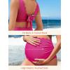 imageSummer Mae Scalloped Maternity Swimsuits for Women High Waist Bathing Suit Pregnancy TwoPiece Bikini Tie Knot SwimwearHot Pink
