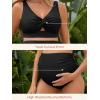 imageSummer Mae Twist Maternity Bikini Two Piece Pregnancy Swimsuits Cutout Bathing Suit High Waisted Ruched SwimwearBlack