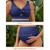 imageSummer Mae Twist Maternity Bikini Two Piece Pregnancy Swimsuits Cutout Bathing Suit High Waisted Ruched SwimwearForest