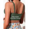 imageSummer Mae Twist Maternity Bikini Two Piece Pregnancy Swimsuits Cutout Bathing Suit High Waisted Ruched SwimwearGreen Floral