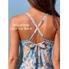 imageSummer Mae VNeck Women Tankini Swimsuits TwoPiece with Side Pockets Swim Shorts 2025 TieBack Straps Bathing SuitsBlossom Garden