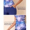imageSummer Mae VNeck Women Tankini Swimsuits TwoPiece with Side Pockets Swim Shorts 2025 TieBack Straps Bathing SuitsBluepurple Shadow