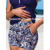 imageSummer Mae VNeck Women Tankini Swimsuits TwoPiece with Side Pockets Swim Shorts 2025 TieBack Straps Bathing SuitsPaisley Print