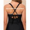 imageSummer Mae VNeck Women Tankini Swimsuits TwoPiece with Side Pockets Swim Shorts 2025 TieBack Straps Bathing SuitsPalm Tree Leaves