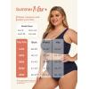 imageSummer Mae Plus Size Women Ribbed Bikini Set Two Piece High Waist Swimsuit Scoop Top Tummy Control Bathing Suit SwimwearBlue Black