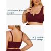 imageSummer Mae Plus Size Women Ribbed Bikini Set Two Piece High Waist Swimsuit Scoop Top Tummy Control Bathing Suit SwimwearBurgundy