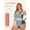 imageSummer Mae Plus Size Women Ribbed Bikini Set Two Piece High Waist Swimsuit Scoop Top Tummy Control Bathing Suit SwimwearLagoon