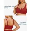 imageSummer Mae Plus Size Women Ribbed Bikini Set Two Piece High Waist Swimsuit Scoop Top Tummy Control Bathing Suit SwimwearRuby