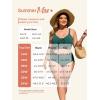 imageSummer Mae Plus Size Women Ribbed Two Piece Bikini High Waist Swimsuit Ruched Tummy Control Bathing Suit SwimwearDark Green