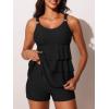 imageSummer Mae Womens Tankini Swimsuits with Shorts Ruffled Tummy Control Bathing Suits Modest 2025 SwimwearBlack
