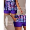 imageSummer Mae Womens Tankini Swimsuits with Shorts Ruffled Tummy Control Bathing Suits Modest 2025 SwimwearBluepurple Bouquet