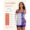 imageSummer Mae Womens Tankini Swimsuits with Shorts Ruffled Tummy Control Bathing Suits Modest 2025 SwimwearBluepurple Bouquet