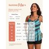 imageSummer Mae Womens Tankini Swimsuits with Shorts Ruffled Tummy Control Bathing Suits Modest 2025 SwimwearFlowing Ripples