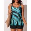 imageSummer Mae Womens Tankini Swimsuits with Shorts Ruffled Tummy Control Bathing Suits Modest 2025 SwimwearFlowing Ripples