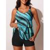 imageSummer Mae Womens Tankini Swimsuits with Shorts Ruffled Tummy Control Bathing Suits Modest 2025 SwimwearFlowing Ripples