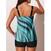 imageSummer Mae Womens Tankini Swimsuits with Shorts Ruffled Tummy Control Bathing Suits Modest 2025 SwimwearFlowing Ripples