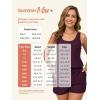 imageSummer Mae Plus Size Swim Romper One Piece Swimsuit Women Blouson Bathing Suit with Pockets 2025 Modest SwimwearPurplish Red
