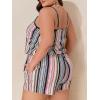 imageSummer Mae Plus Size Swim Romper Women One Piece Swimsuit Blouson Bathing Suit with Pockets 2025 Modest SwimwearOrange Bohemian