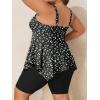imageSummer Mae Plus Size Swimsuit Tankini for Women Two Piece Bathing Suit Flowy 2025 Rash Guard Swimwear with Capris ShortsDual Point Fusion