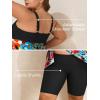 imageSummer Mae Plus Size Swimsuit Tankini for Women Two Piece Bathing Suit Flowy 2025 Rash Guard Swimwear with Capris ShortsFlower Rhyme