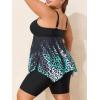 imageSummer Mae Plus Size Swimsuit Tankini for Women Two Piece Bathing Suit Flowy 2025 Rash Guard Swimwear with Capris ShortsGradientl Leopard Print