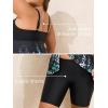 imageSummer Mae Plus Size Swimsuit Tankini for Women Two Piece Bathing Suit Flowy 2025 Rash Guard Swimwear with Capris ShortsGradientl Leopard Print