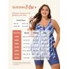 imageSummer Mae Plus Size Swimsuit Tankini for Women Two Piece Bathing Suit Flowy 2025 Rash Guard Swimwear with Capris ShortsTie Dye Print