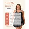 imageSummer Mae Plus Size Swimsuit for Women One Piece Swim Dress Tummy Control Bathing Suit with Flowy Skirt Modest SwimwearBlack