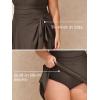 imageSummer Mae Plus Size Swimsuit for Women One Piece Swim Dress Tummy Control Bathing Suit with Flowy Skirt Modest SwimwearCoffee