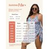 imageSummer Mae Plus Size Swimsuit for Women One Piece Swim Dress Tummy Control Bathing Suit with Flowy Skirt Modest SwimwearFloral Fragments