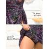 imageSummer Mae Plus Size Swimsuit for Women One Piece Swim Dress Tummy Control Bathing Suit with Flowy Skirt Modest SwimwearGradient Starry Sky
