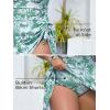 imageSummer Mae Plus Size Swimsuit for Women One Piece Swim Dress Tummy Control Bathing Suit with Flowy Skirt Modest SwimwearGreen Blooming Flowers
