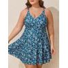 imageSummer Mae Plus Size Swimsuit for Women One Piece Swim Dress Tummy Control Bathing Suit with Flowy Skirt Modest SwimwearPaisley