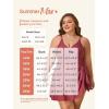 imageSummer Mae Plus Size Swimsuit for Women One Piece Swim Dress Tummy Control Bathing Suit with Flowy Skirt Modest SwimwearPink